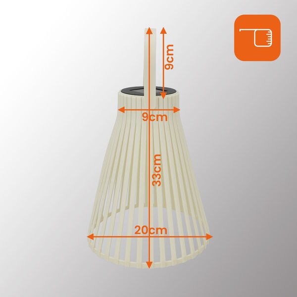 LED solární svítidlo, IP44, teplá bílá