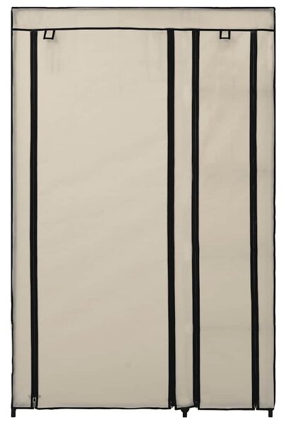 Skládací šatní skříň krémová 110 x 45 x 175 cm textil 282422