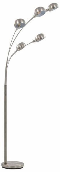 Stojací lampa 200 cm 5 x E14 stříbrná 282417