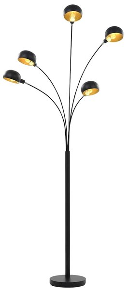 Stojací lampa 200 cm 5 x E14 černo-zlatá 282418