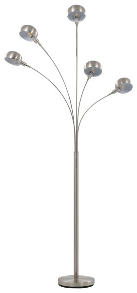 Stojací lampa 200 cm 5 x E14 stříbrná 282417