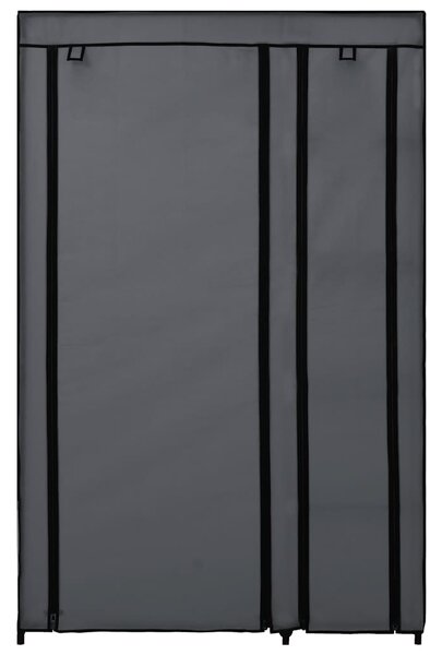 Skládací šatní skříň šedá 110 x 45 x 175 cm textil 282423