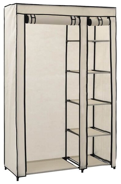 Skládací šatní skříň krémová 110 x 45 x 175 cm textil 282422