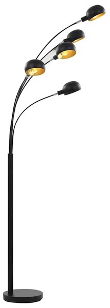 Stojací lampa 200 cm 5 x E14 černo-zlatá 282418