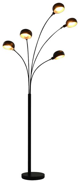 Stojací lampa 200 cm 5 x E14 černo-zlatá 282418