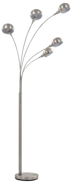 Stojací lampa 200 cm 5 x E14 stříbrná 282417
