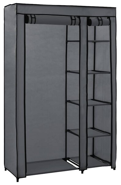 Skládací šatní skříň šedá 110 x 45 x 175 cm textil 282423