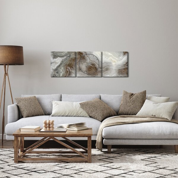 Obraz - Onyx (s hodinami) (90x30 cm)