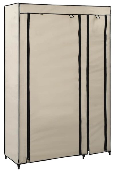 Skládací šatní skříň krémová 110 x 45 x 175 cm textil 282422