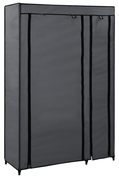 Skládací šatní skříň šedá 110 x 45 x 175 cm textil 282423