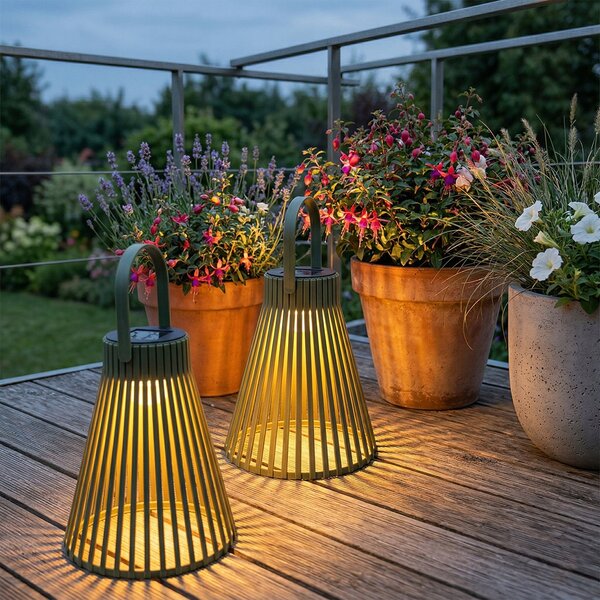 LED solární svítidlo, IP44, teplá bílá