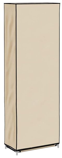 Botník s potahem krémový 57 x 29 x 162 cm textil 282431