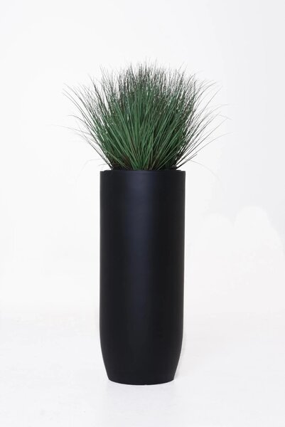 Květináč SOLERIO, výška 80 cm, sklolaminát, černá