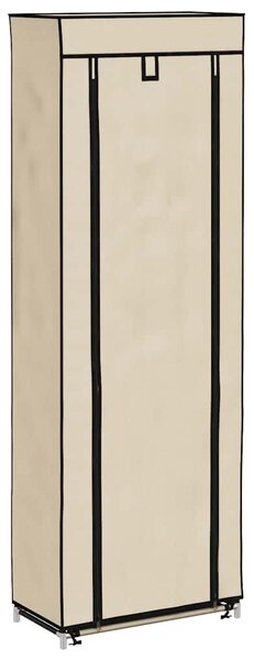 Botník s potahem krémový 57 x 29 x 162 cm textil 282431