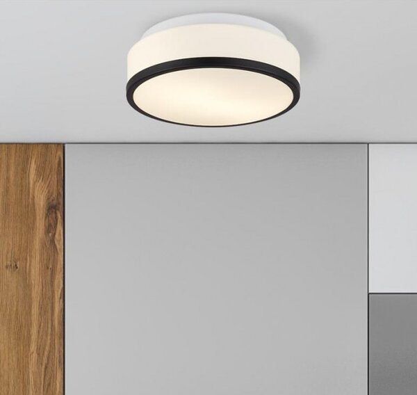 Searchlight 7039-23BK Koupelnové svítidlo BENT IP44 černé, opálové sklo