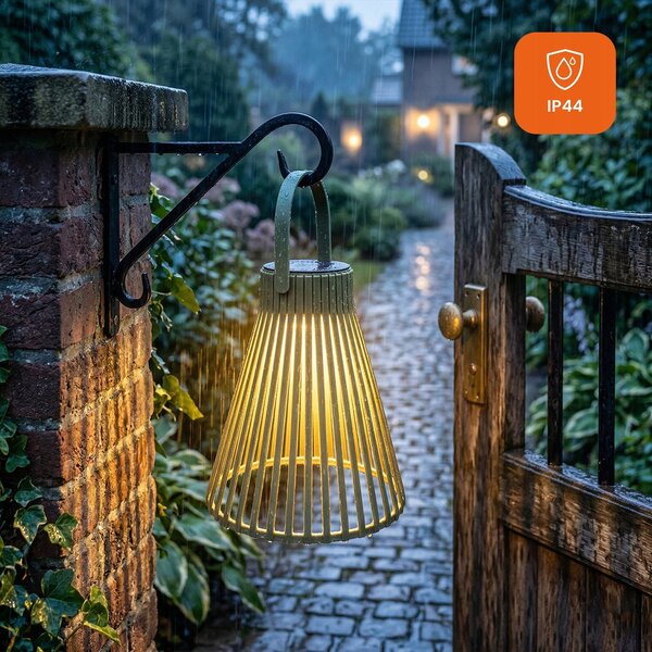 LED solární svítidlo, IP44, teplá bílá