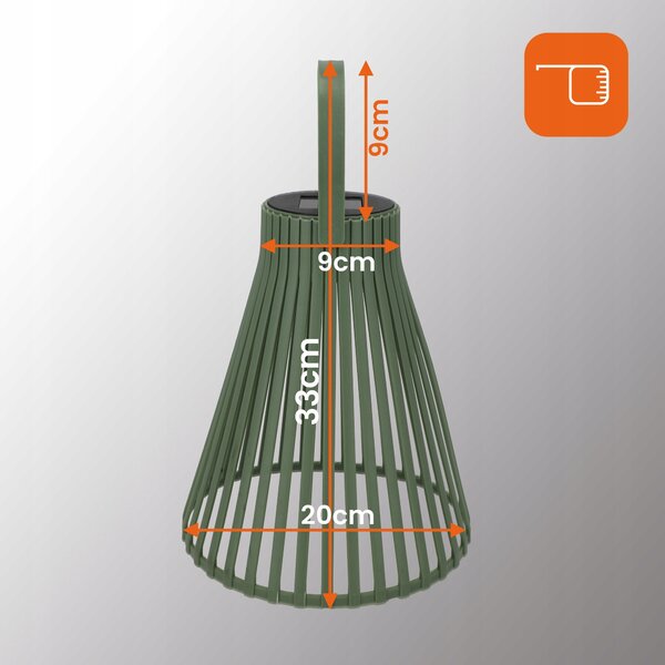 LED solární svítidlo, IP44, teplá bílá