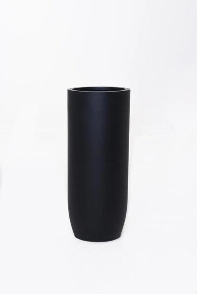 Květináč SOLERIO, výška 80 cm, sklolaminát, černá