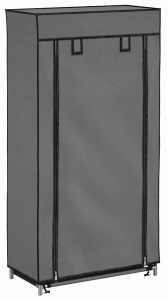 Botník s potahem šedý 58 x 28 x 106 cm textil 282430