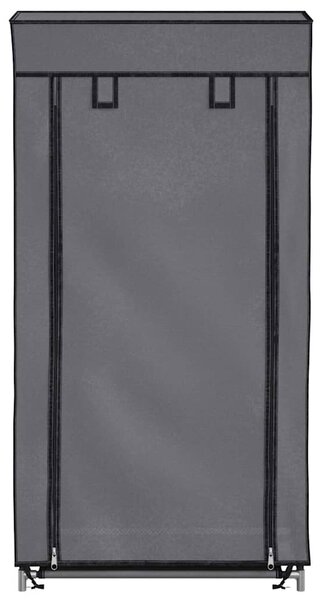 Botník s potahem šedý 58 x 28 x 106 cm textil 282430