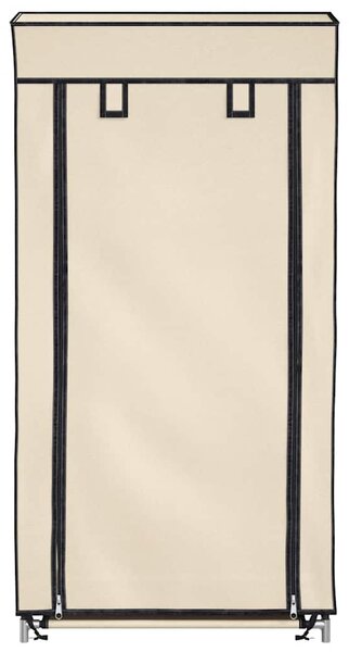 Botník s potahem krémový 58 x 28 x 106 cm textil 282429