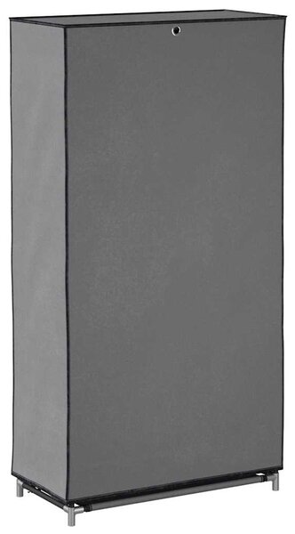 Botník s potahem šedý 58 x 28 x 106 cm textil 282430