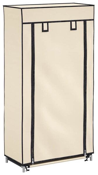 Botník s potahem krémový 58 x 28 x 106 cm textil 282429