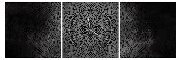 Obraz - Mystická mandala (s hodinami) (90x30 cm)