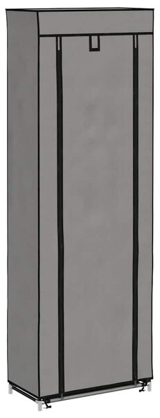 Botník s potahem šedý 57 x 29 x 162 cm textil 282432