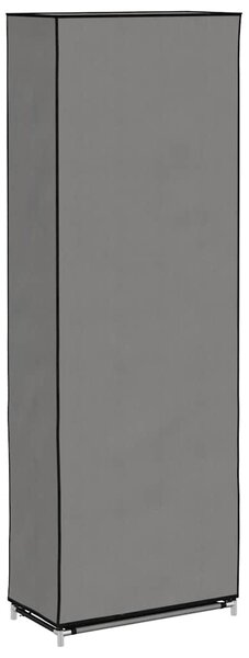 Botník s potahem šedý 57 x 29 x 162 cm textil 282432