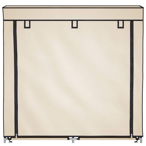 Botník s potahem krémový 115 x 28 x 110 cm textil 282433