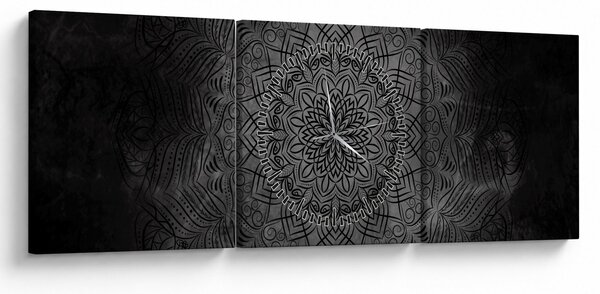 Obraz - Mystická mandala (s hodinami) (90x30 cm)
