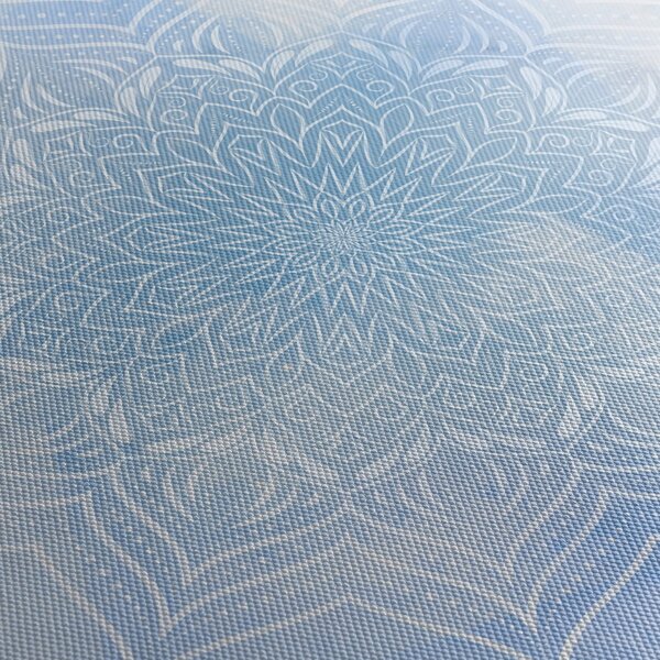 Obraz - Zimní mandala (s hodinami) (90x30 cm)