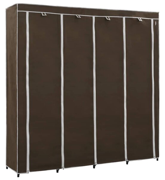 Šatní skříň se 4 přihrádkami hnědá 175 x 45 x 170 cm 282446