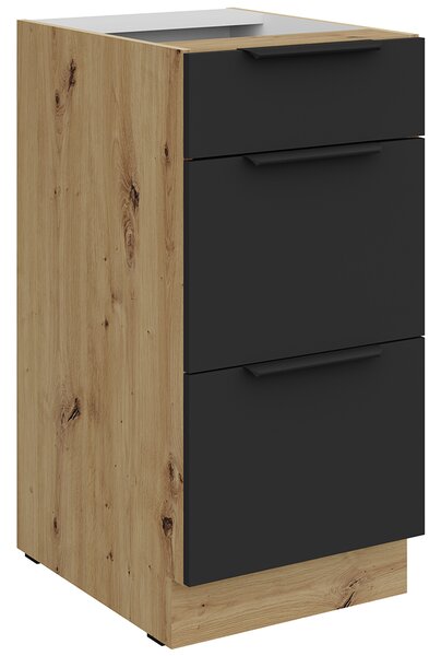 Kuchyňská linka ARIA ac | 255 cm | UNI dvířka | artisan/černá