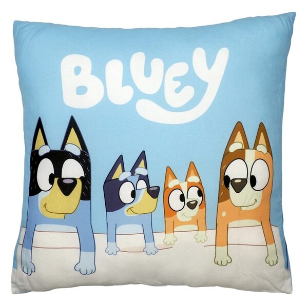 Jerry Fabrics Dětský polštářek s potiskem - Bluey - rodina | 40 x 40 cm