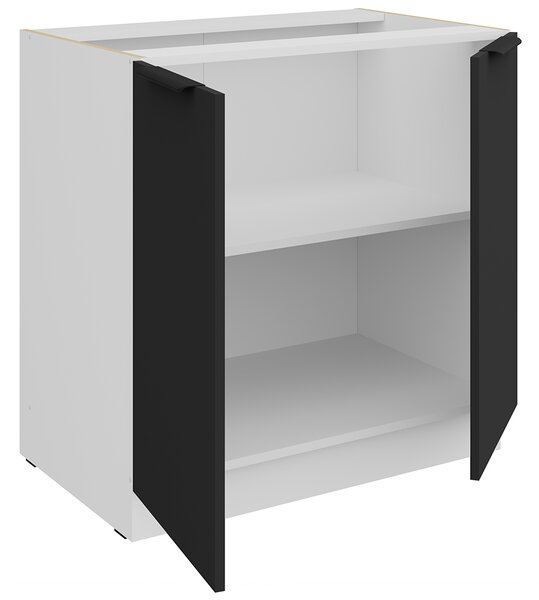 Kuchyňská linka ARIA bc | 270x230 cm | UNI dvířka | bílá/černá