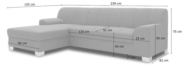 ROHOVÁ SEDAČKA, textil, černá MID.YOU - Sedací soupravy, Online Only