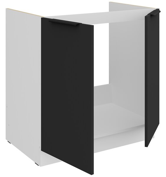Kuchyňská linka ARIA bc | 270x230 cm | UNI dvířka | bílá/černá