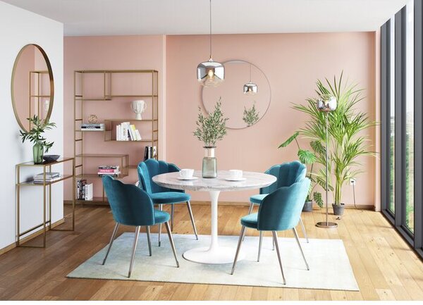 Kare Design Stojící lampa Goblet Ball - chromová