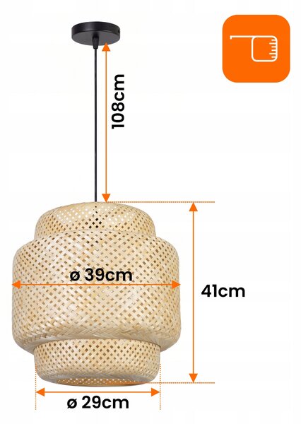 Stropní svítidlo E27 39 cm