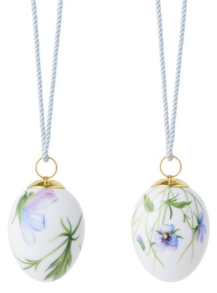 Porcelánové mini velikonoční ozdoby 2026 Heartsease – set 2 ks