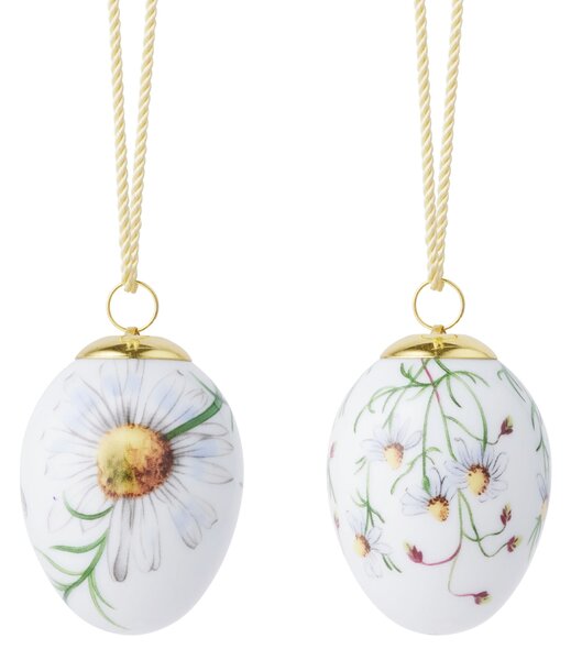 Porcelánové velikonoční ozdoby 2026 Chamomiles – set 2 ks