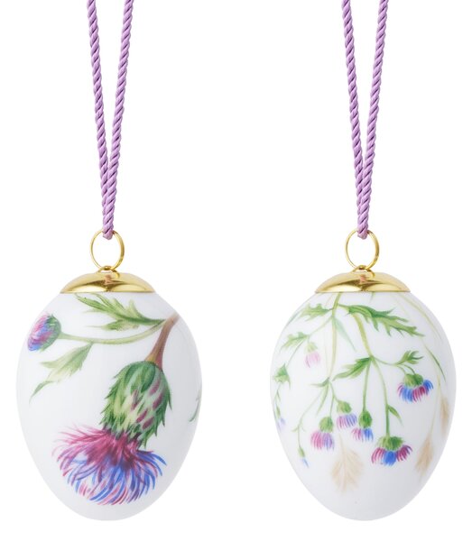 Porcelánové velikonoční ozdoby 2026 Thistles – set 2 ks