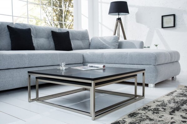 FurniGO Konferenční stolek New Elements sada 2ks černý