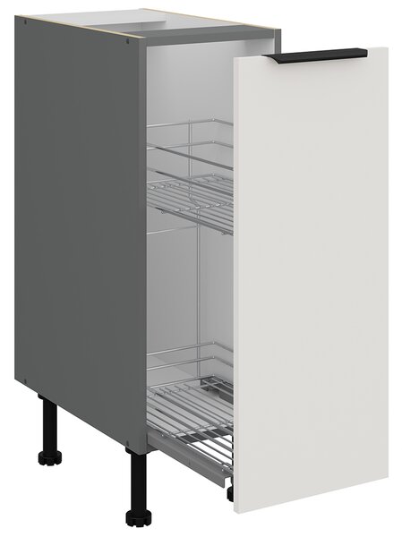 Kuchyňská linka ARIA aw | 300 cm | UNI dvířka | EXTRA VYSOKÁ | ANTIFINGER povrch | antracit/bílá