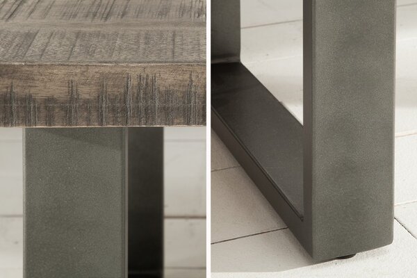 Konferenční stolek IRON CRAFT 100 CM GREY masiv mango Nábytek | Obývací pokoj | Konferenční stolky | Všechny konferenční stolky
