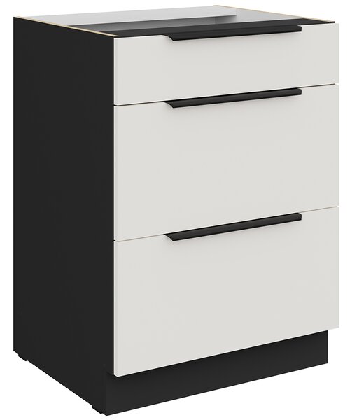Kuchyňská linka ARIA wb | 390 cm | UNI dvířka | černá/bílá