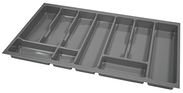 Vklad organizér 80 | plastový | do zásuvky kuchyňské skříňky 80 cm | šedý