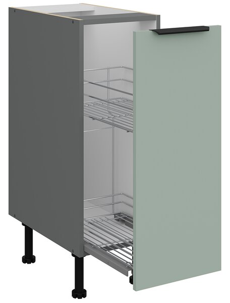 Kuchyňská linka ARIA sa | 300 + 180 cm | UNI dvířka | EXTRA VYSOKÁ | ANTIFINGER povrch | antracit/aquamarine